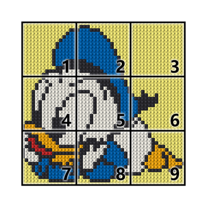N0049 Donald Duck Mosaic Wall Art | 2304 PCS