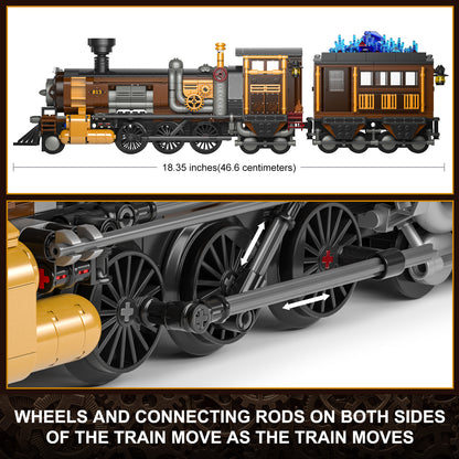 Lumibricks F9006 Steampunk Ore Train Building Toy Set | 1056 PCS