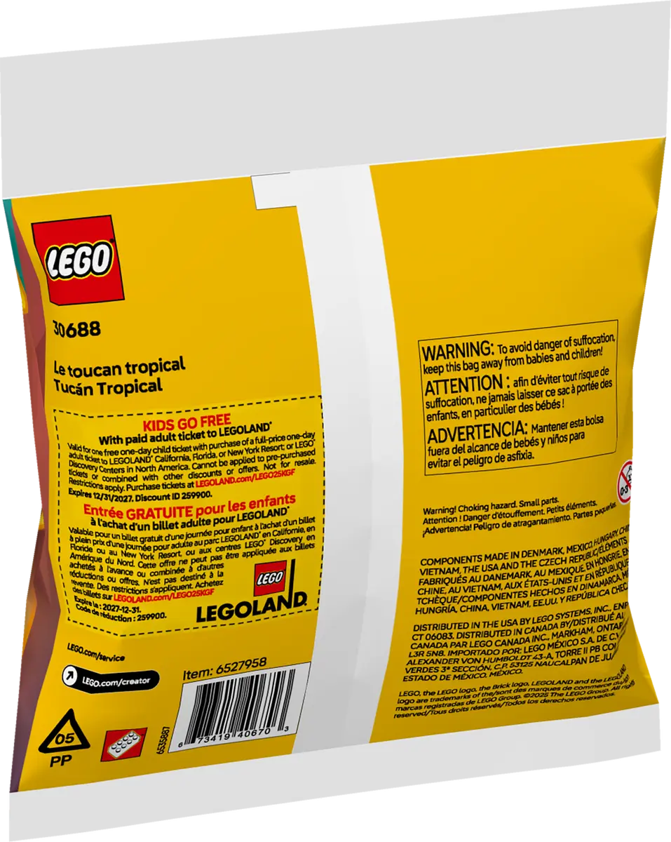 LEGO 30688 Creator 3-in-1 Tropical Toucan | 59 PCS