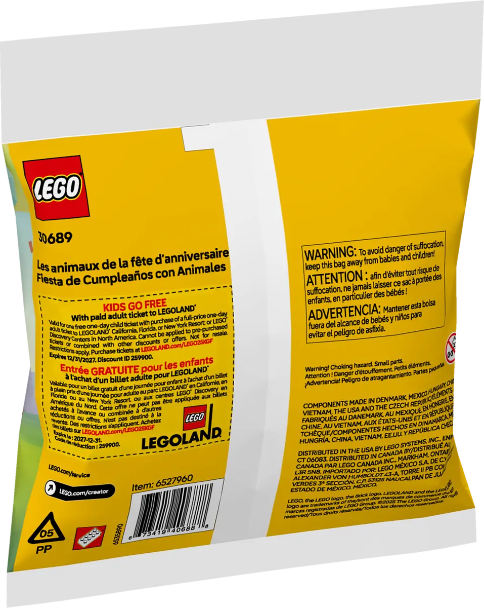 LEGO 30689  Birthday Party Animals | 60 PCS