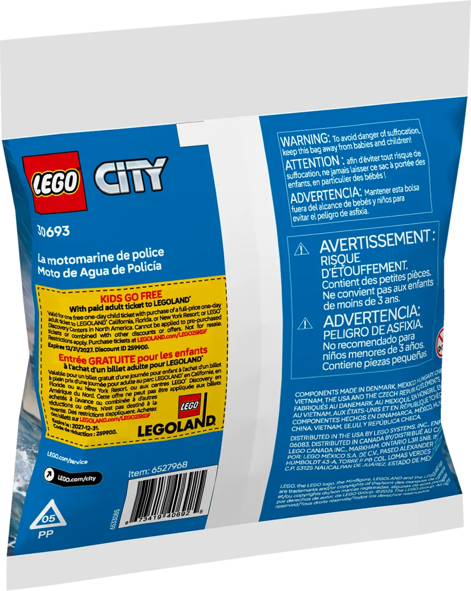 LEGO 30693 City Police Water Scooter | 29 PCS