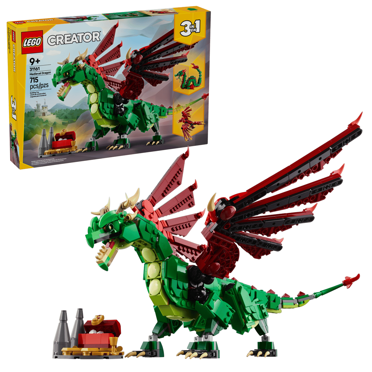 LEGO 31161 Creator 3-in-1 Medieval Dragon | 715 PCS