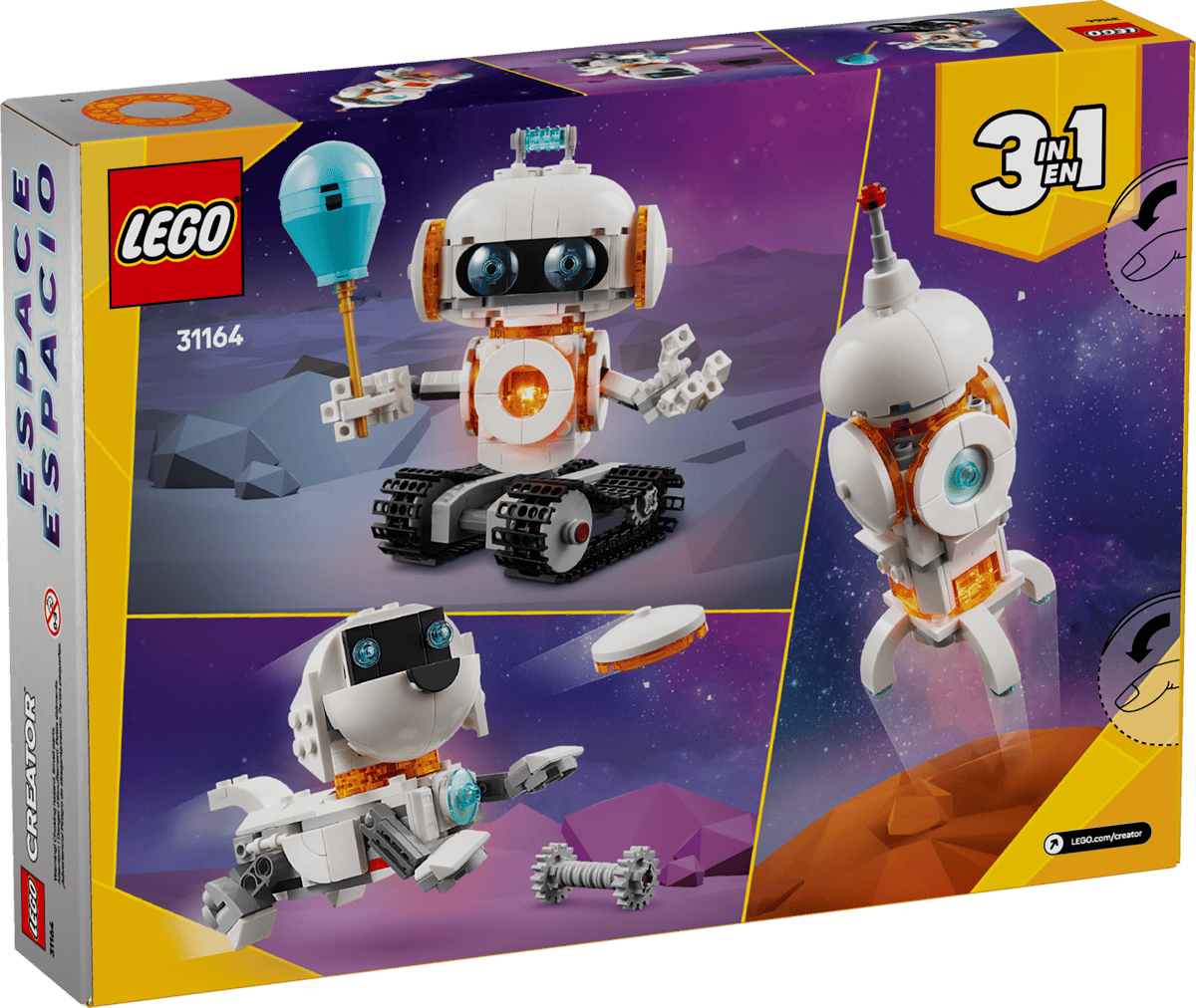 LEGO 31164 Creator 3-in-1 Space Robot | 281 PCS