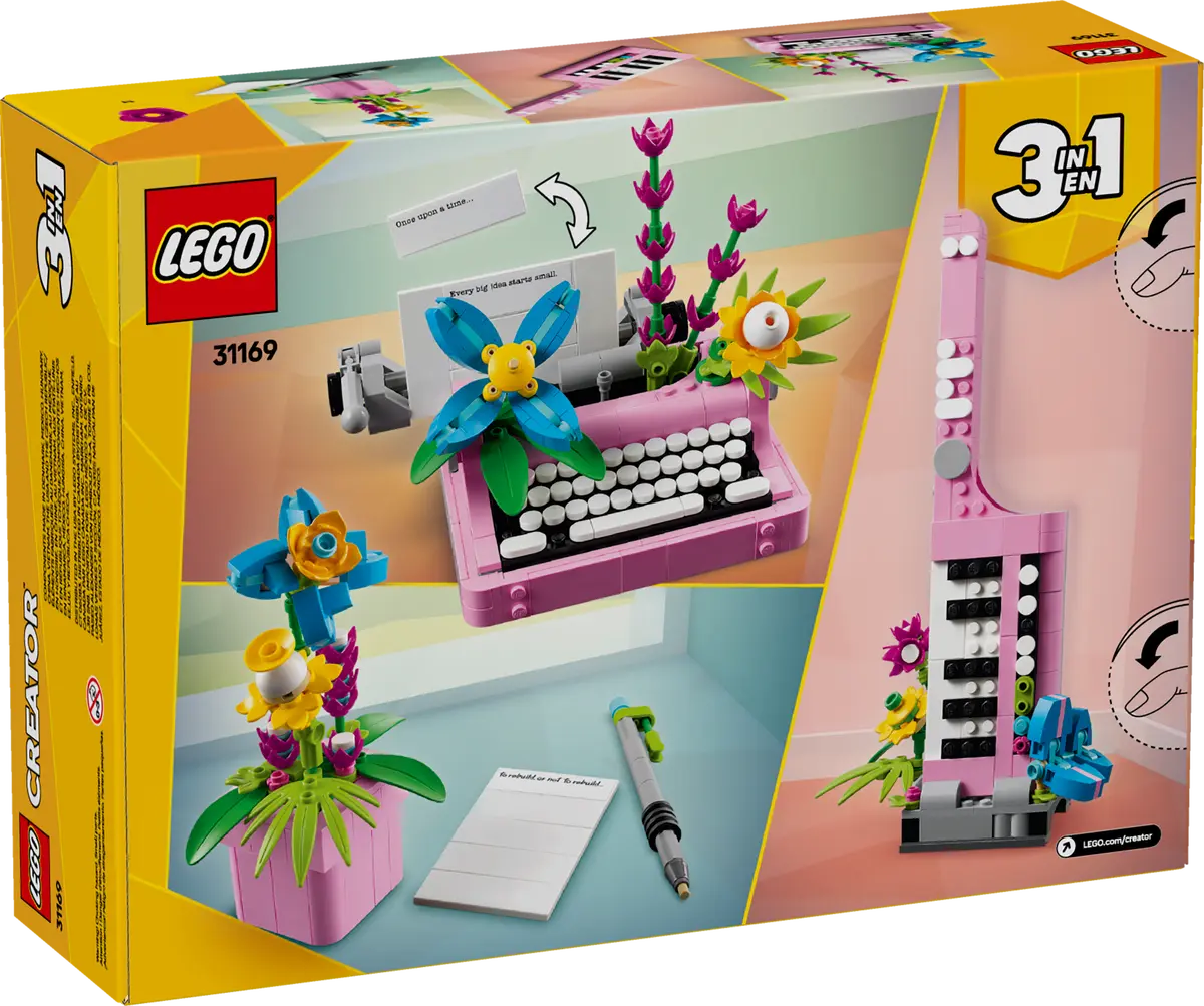 LEGO 31169 Creator 3in1 Typewriter with Flowers | 363 PCS