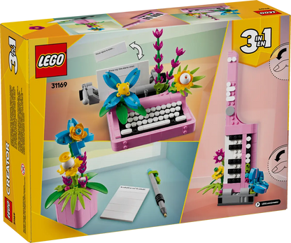 LEGO 31169 Creator 3in1 Typewriter with Flowers | 363 PCS