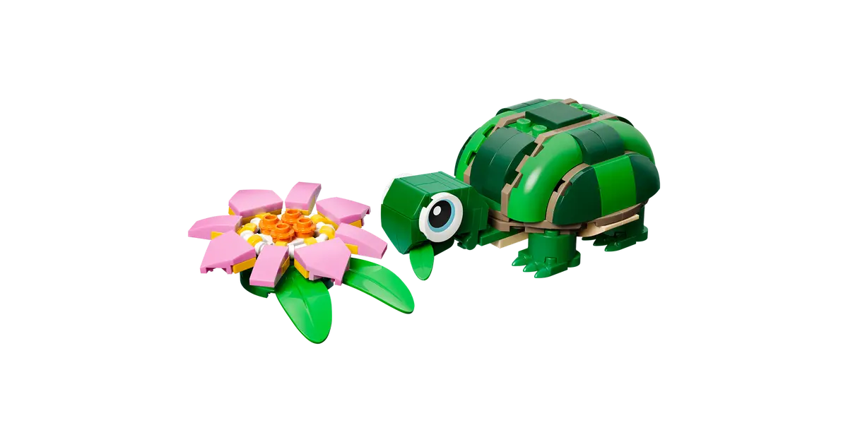 LEGO 31377 Creator 3-in-1 Turtle with a Water Lily Flower | 124 PCS