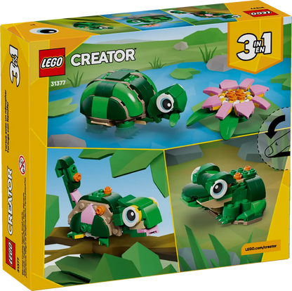 LEGO 31377 Creator 3-in-1 Turtle with a Water Lily Flower | 124 PCS