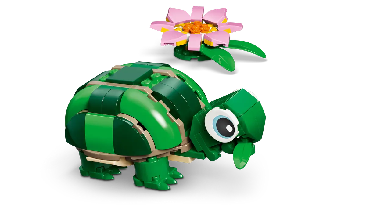 LEGO 31377 Creator 3-in-1 Turtle with a Water Lily Flower | 124 PCS