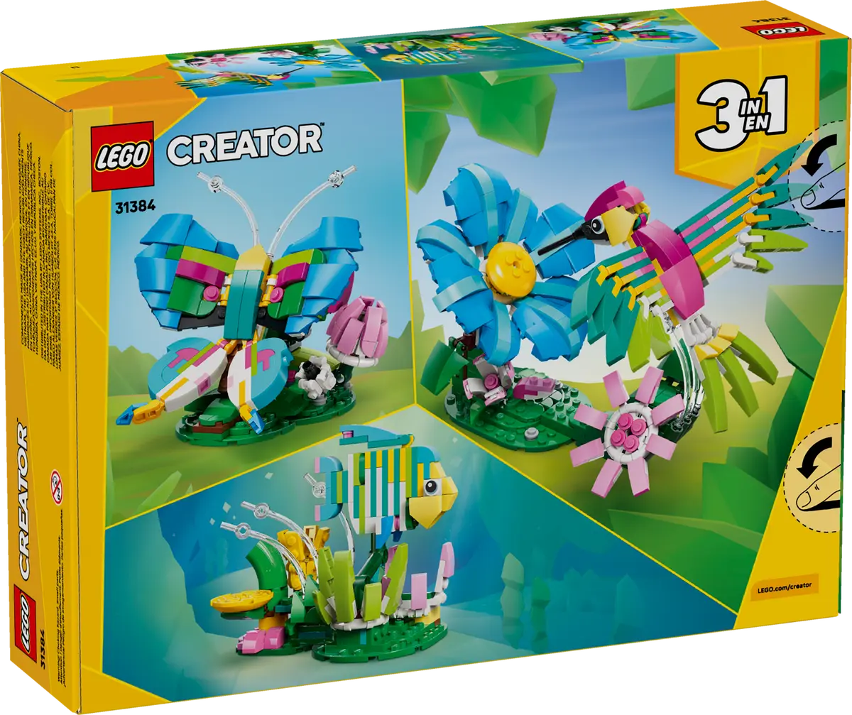 LEGO 31384 Creator 3-in-1 Wild Animals: Colorful Hummingbird | 312 PCS