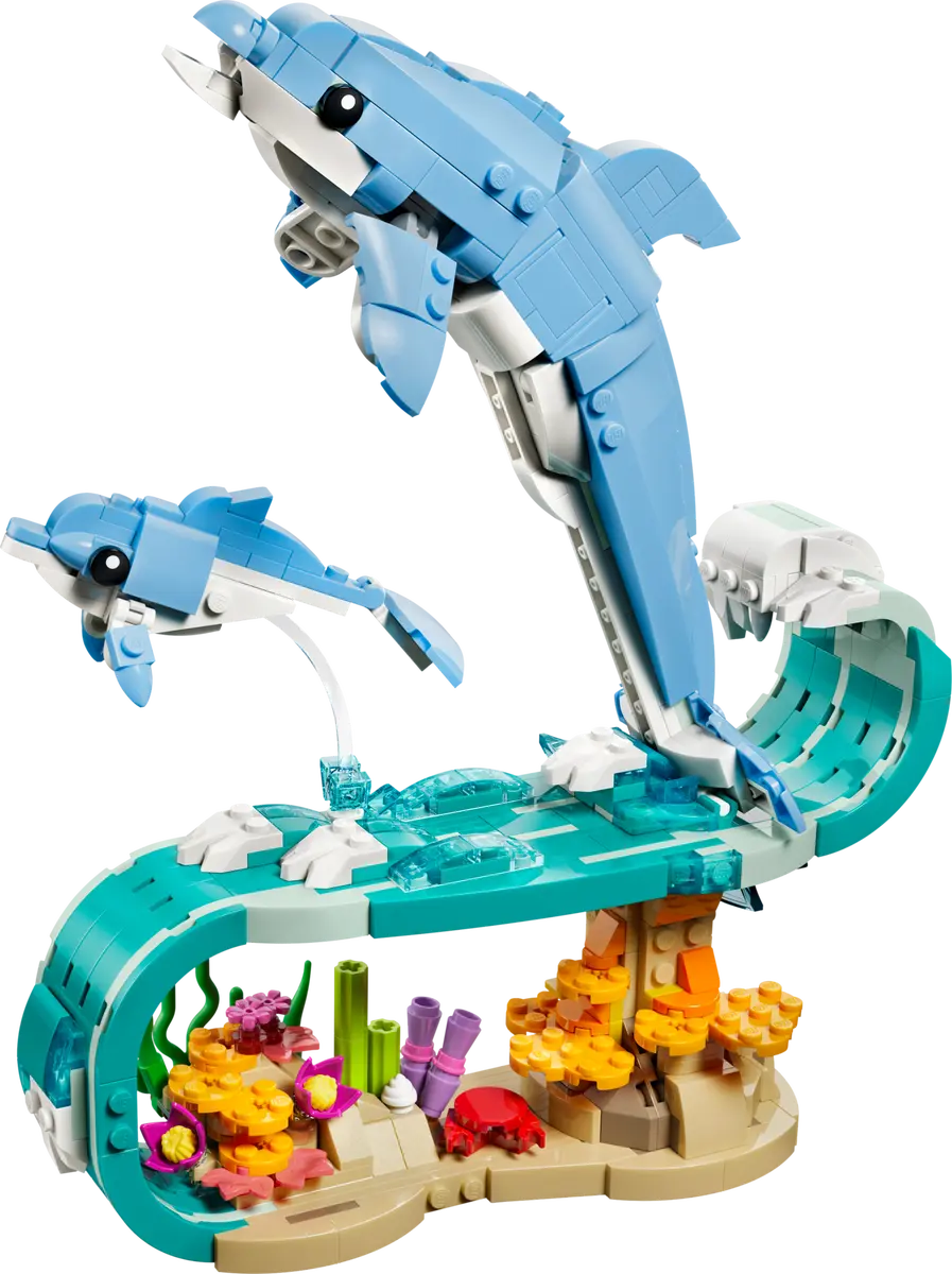 LEGO 31385 Creator 3-in-1 Sea Animals: Beautiful Dolphins | 542 PCS