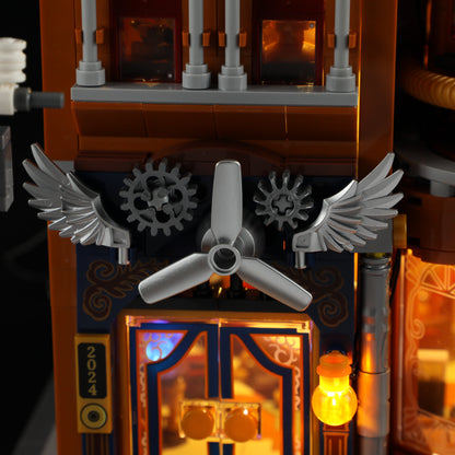 Lumibricks F9050 Steampunk Flying Club Building Toy Set | 1858 PCS
