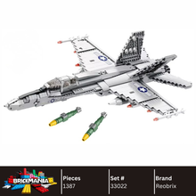 Reobrix 33022 F-18 Hornet Strike Fighter Building Toy Set | 1387 PCS