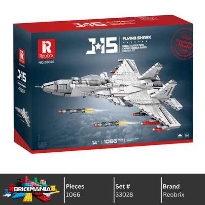 Reobrix 33028 J‑15 Fighter Jet Building Toy Set | 1066 PCS