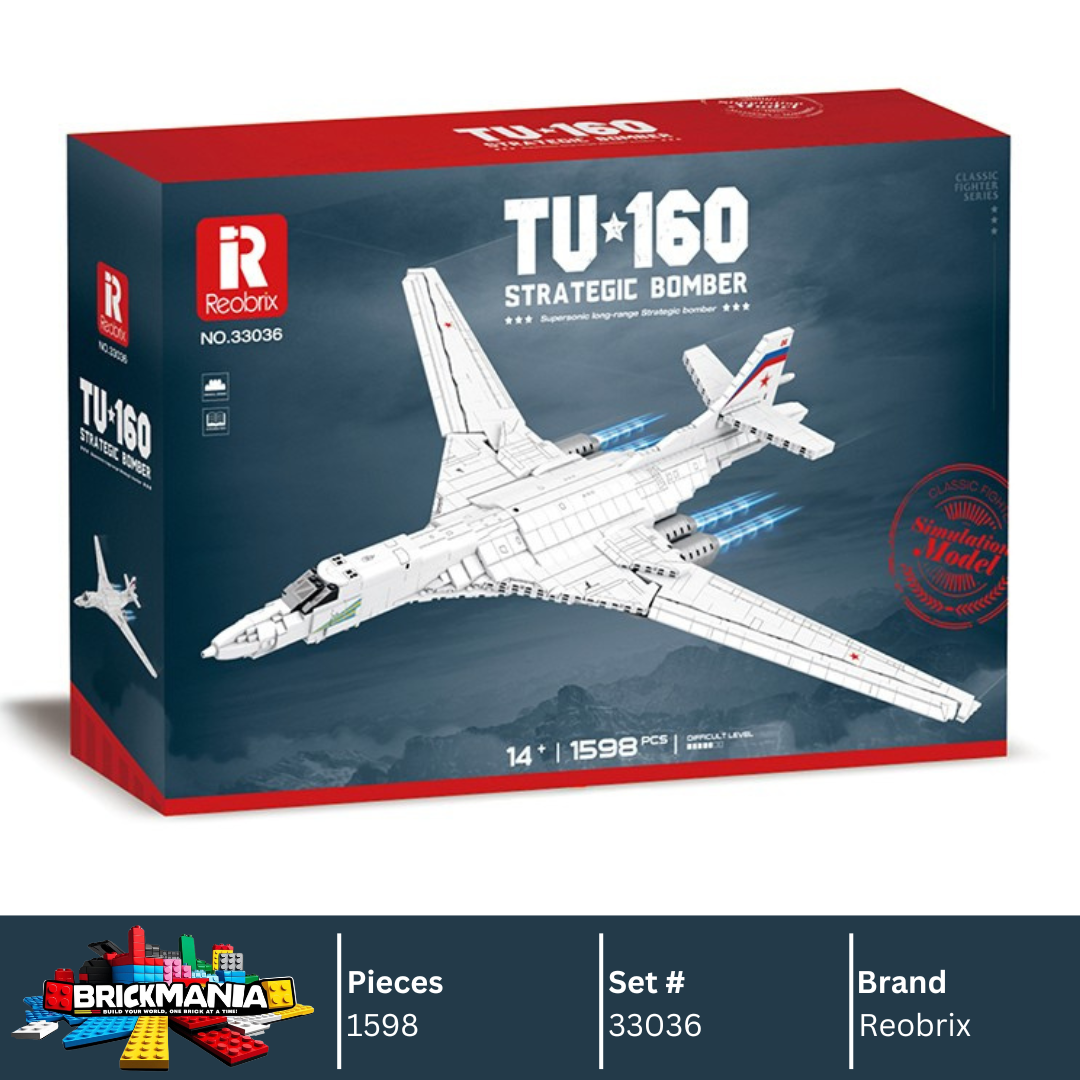 Reobrix 33036 TU-160 Strategic Bomber Building Toy Set | 1598 PCS