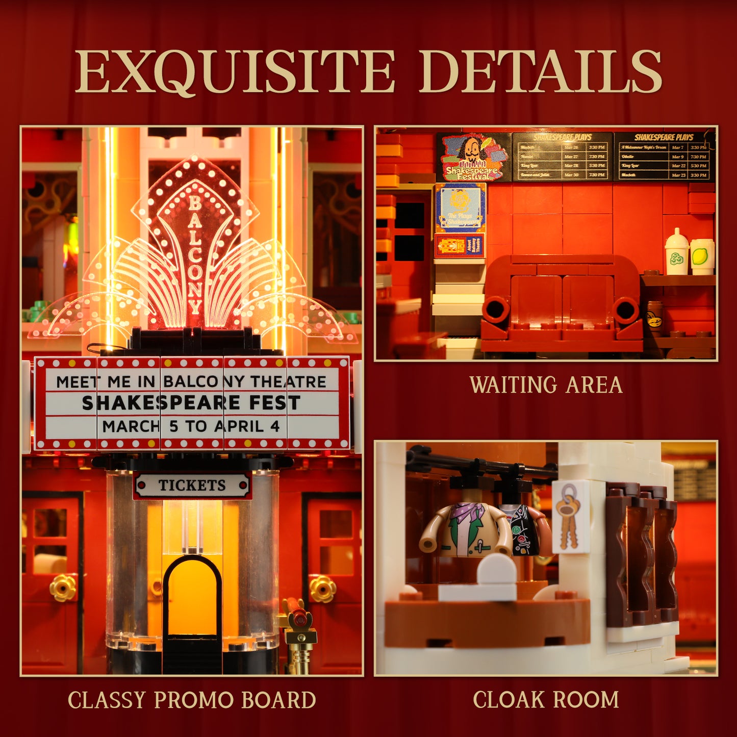 Lumibricks F9056 Balcony Theatre Building Toy Set | 2445 PCS