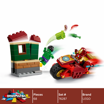 LEGO 76287 Marvel Iron Man with Bike and The Hulk | 68 PCS