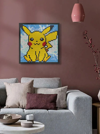 N0032 Pikachu Mosaic Wall Art | 2304 PCS