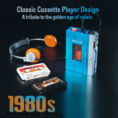 Pantasy 85039 Retro Collection Cassette Player Building Toy Set | 569 PCS