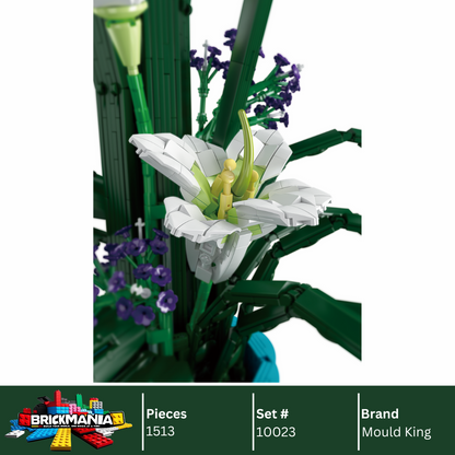 Mould King 10023 Fairy Lily Bouquet Building Toy Set | 1513 PCS