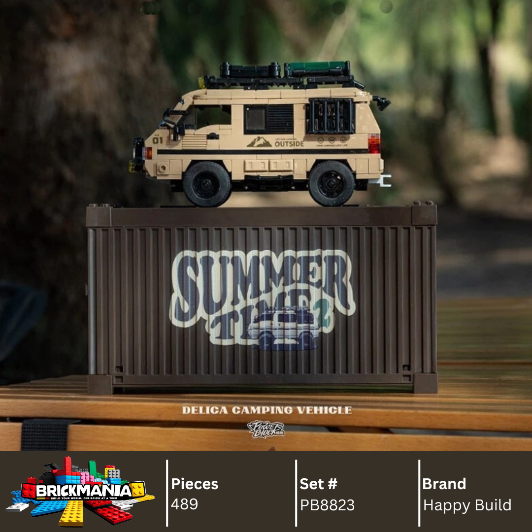 Happy Build PB8823 Campervans Building Toy Set | 489 PCS | Buildable Car with Display Container