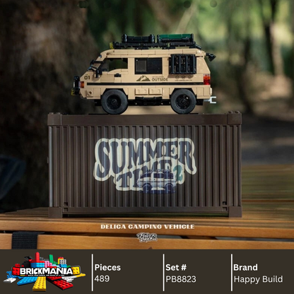 Happy Build PB8823 Campervans Building Toy Set | 489 PCS | Buildable Car with Display Container