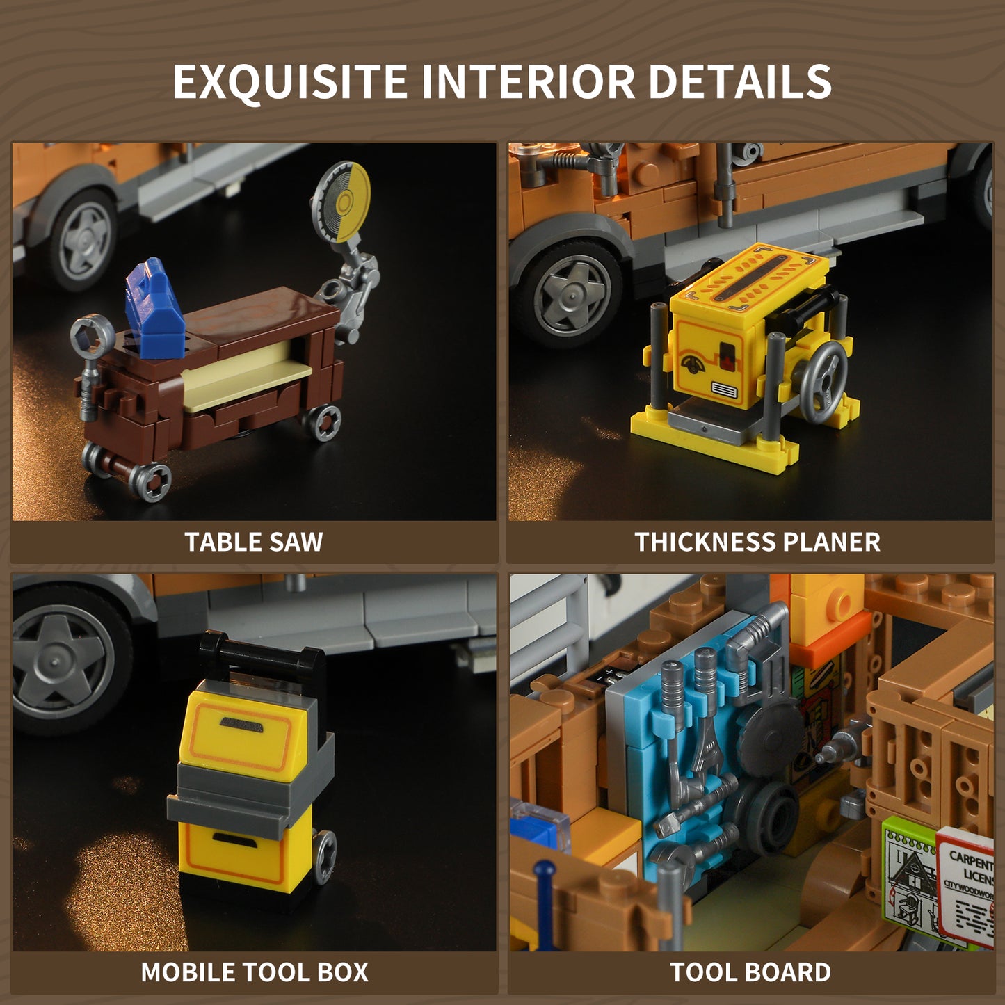 Lumibricks F9030 Carpentry Van Building Toy Set | 496 PCS