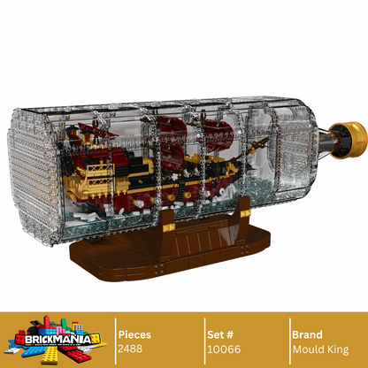Mould King 10066 Queen Revenger Ship-In-a-Bottle Building Set | 2,488 PCS
