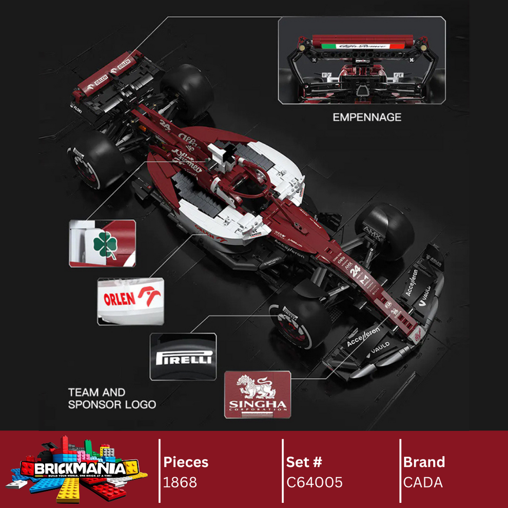 Cada C64005 Alfa Romeo Formula 1 Team Building Toy Set | 1868 PCS ...