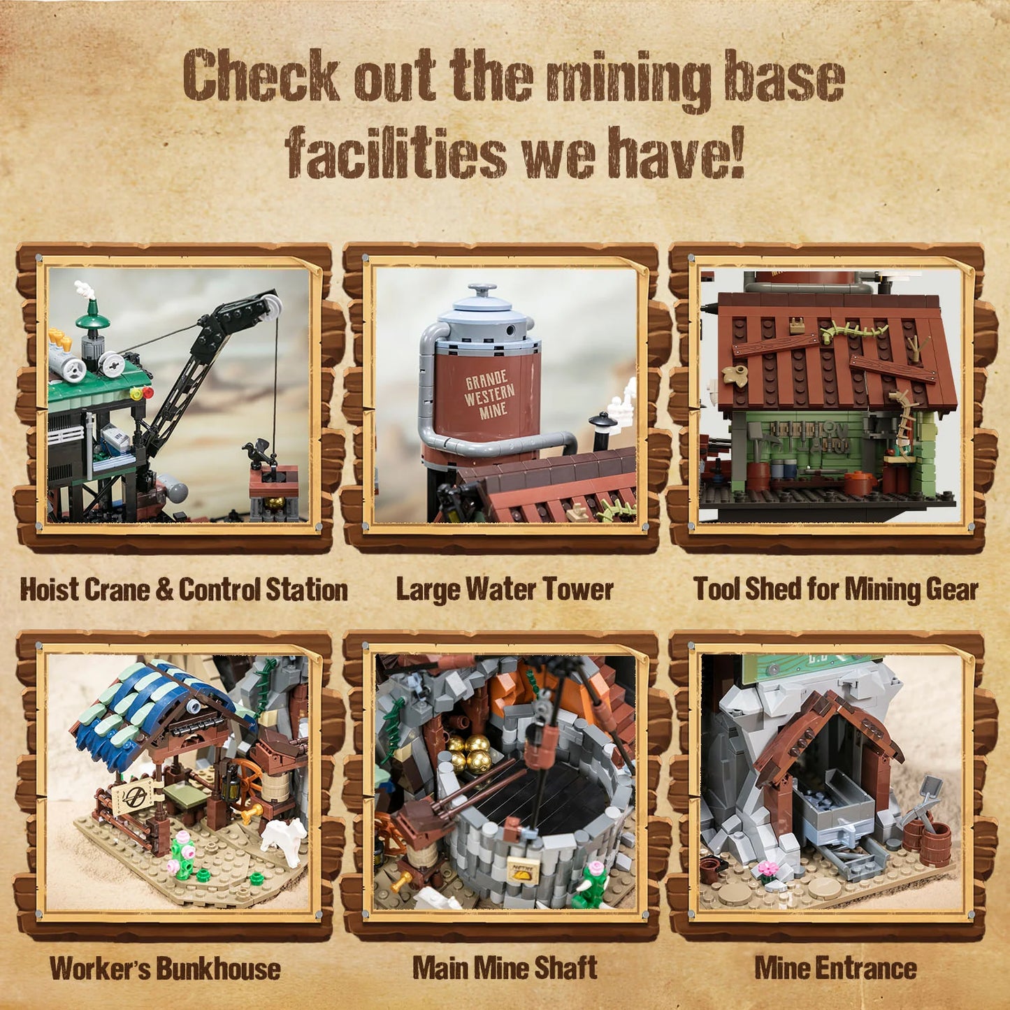 Pantasy 85025 Modular Bulding Western Mine Building Toy Set | 2907 PCS
