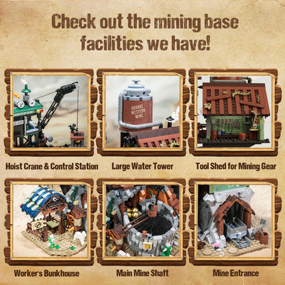 Pantasy 85025 Modular Bulding Western Mine Building Toy Set | 2907 PCS