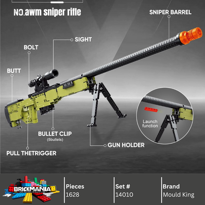 Mould King 14010 AWM Sniper Rifle Building Toy Set | 1628 PCS