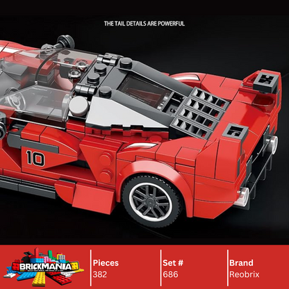 Reobrix 686 Red Ferrari FXX-K V2 Building Toy Set | 382 PCS