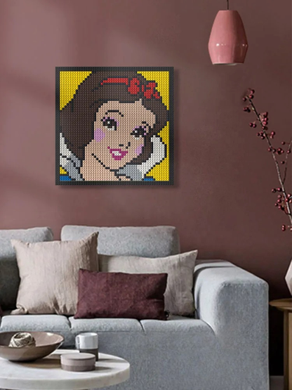 N0048 Snow White Mosaic Wall Art | 2304 PCS