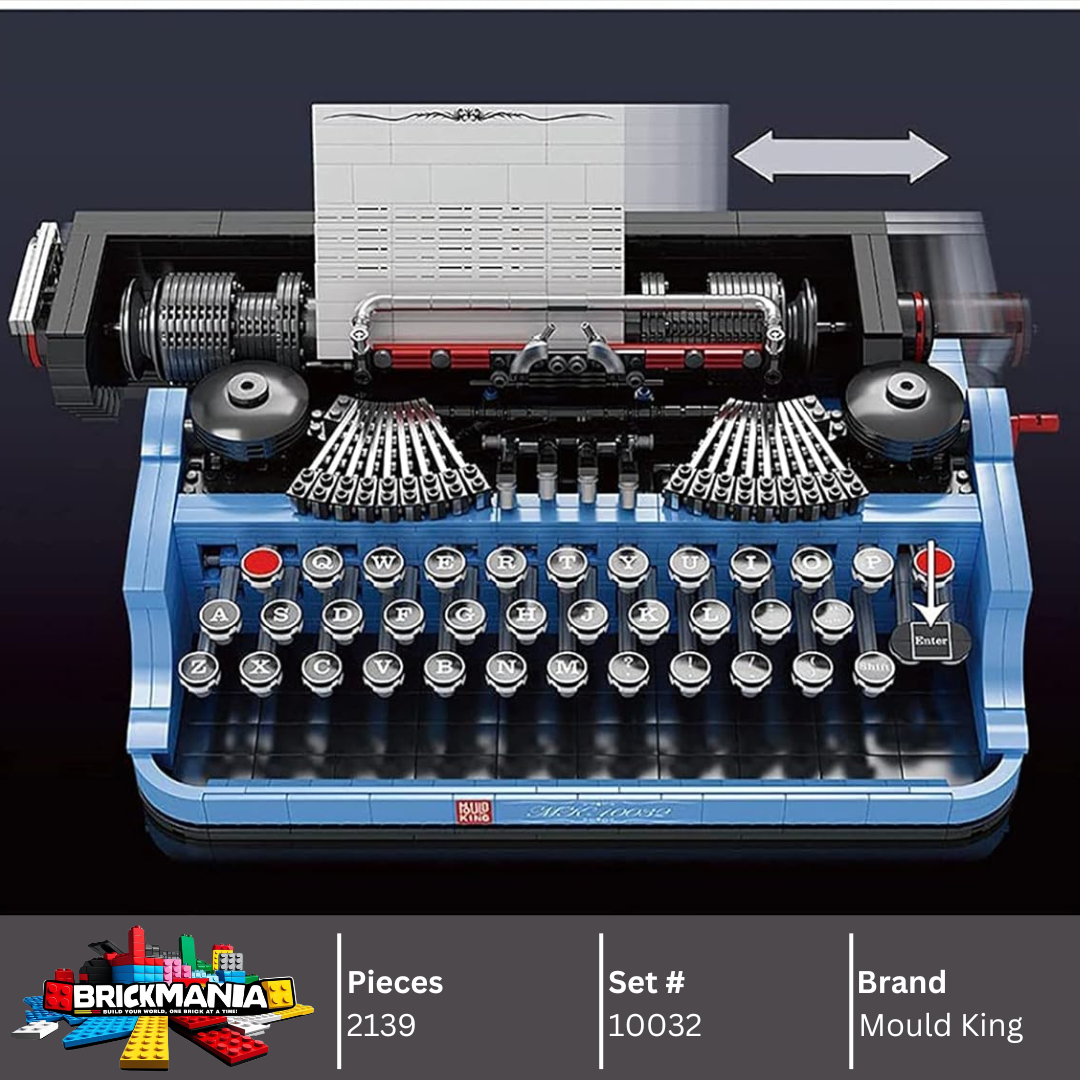 Mould King 10032 Retro Typewriter Building Toy Set | 2139 PCS