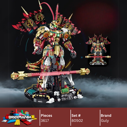 GuLy 80502 Monkey King Electroplating Limited Edition Building Toy Set | 3617 PCS
