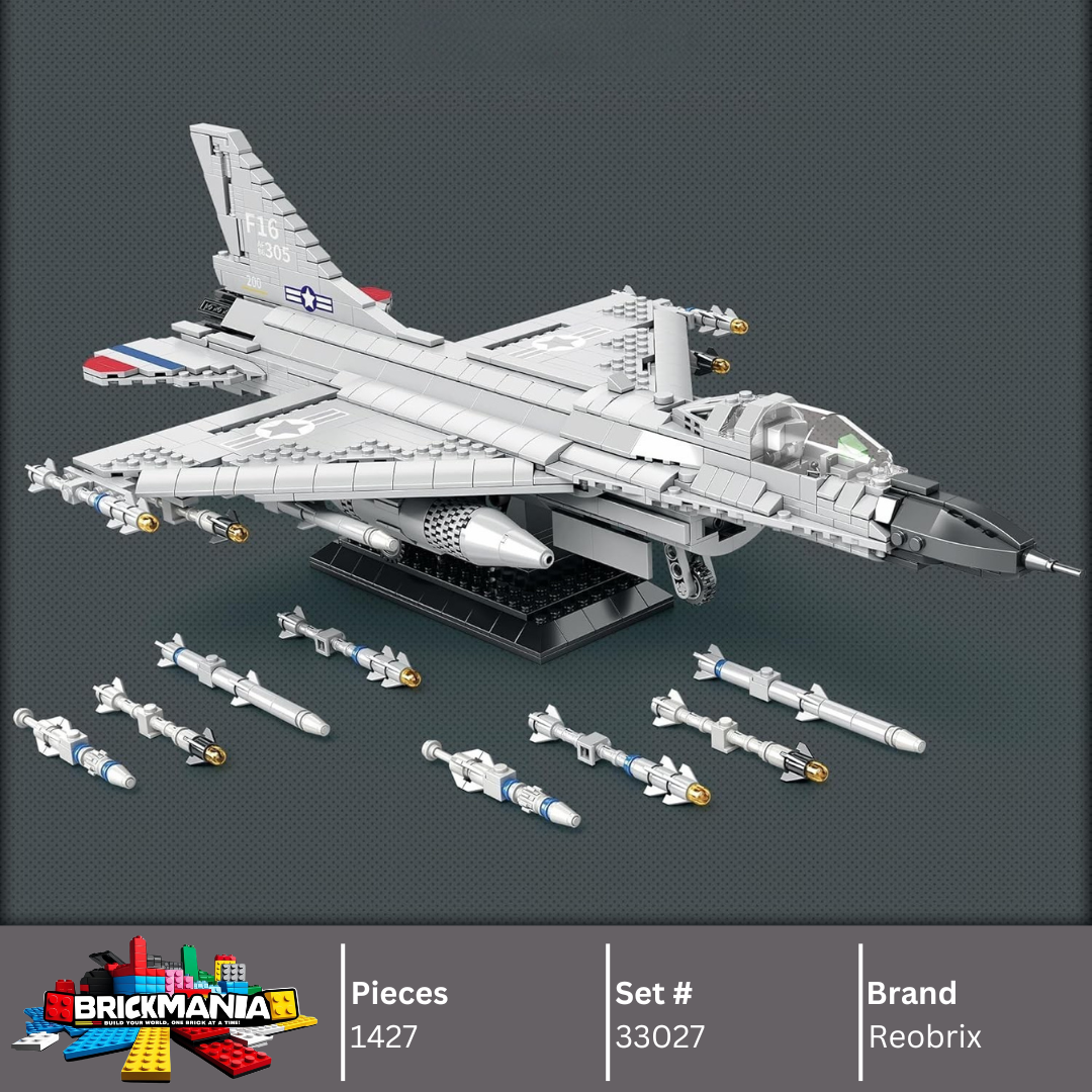 Reobrix 33027 F-16 Fighting Falcon Building Toy Set | 1427 PCS