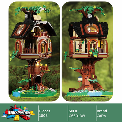 CaDA C66013W Tree House Library Building Toy Set | 1808 PCS