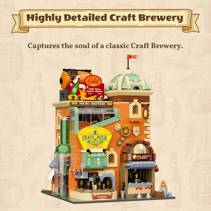 Pantasy 85023 Modular Building Craft Brewery Building Toy Set | 3095 PCS