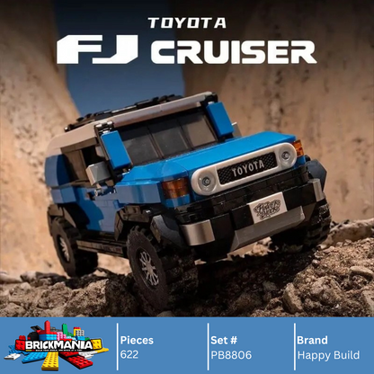 Happy Build PB8806 Toyota™ FJ Cruiser Building Toy Set | 622 PCS | Buildable Car with Display Container