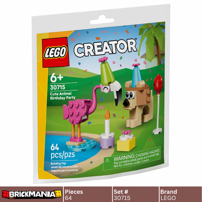 LEGO 30715 creator Cute Animal Birthday Party | 64 PCS