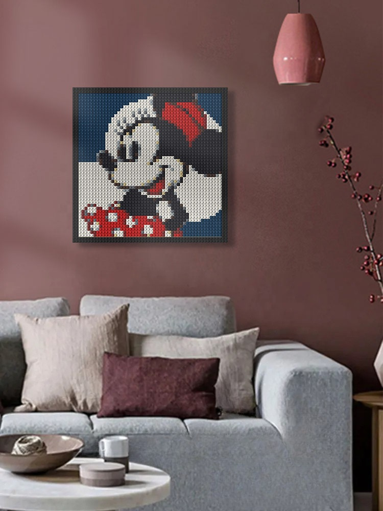 N0110 Minnie Mouse Mosaic Wall Art | 2304 PCS