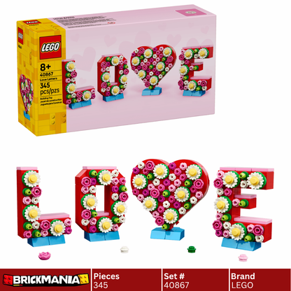 LEGO 40867 Botanicals Love Letters | 345 PCS – Brickmania LEGO 40867 Botanicals Love Letters | 345 PCS – Brickmania