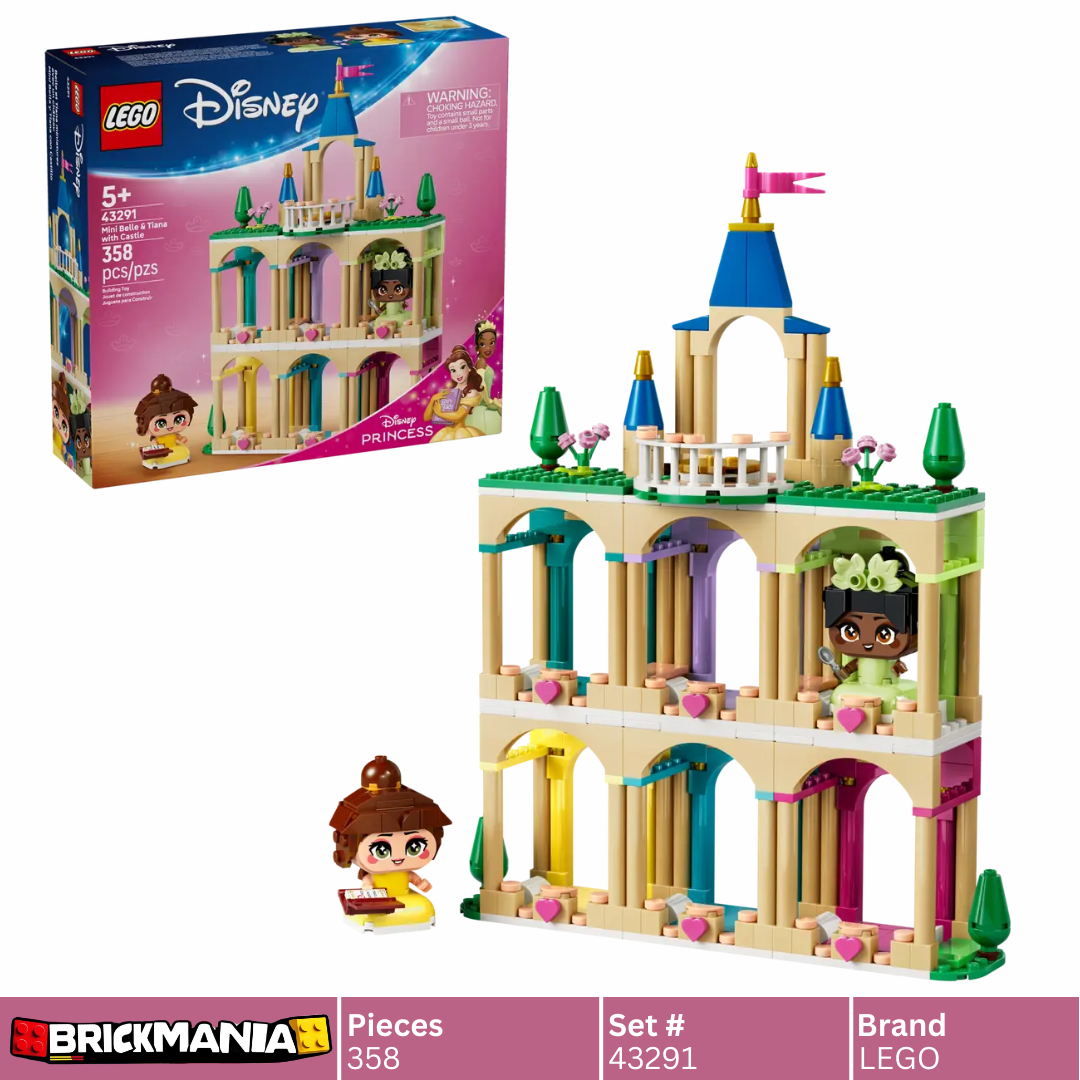 LEGO 43291 Disney Mini Belle & Tiana with Castle | 358 PCS
