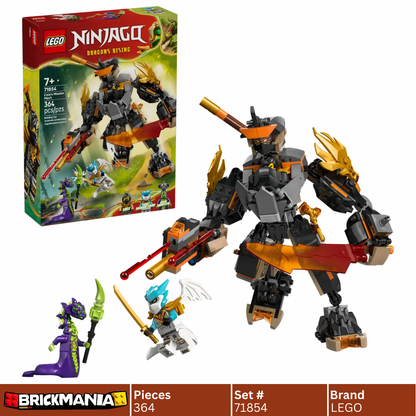 LEGO 71854 Ninjago Cole's Mission Mech & Dragon Zane | 364 PCS