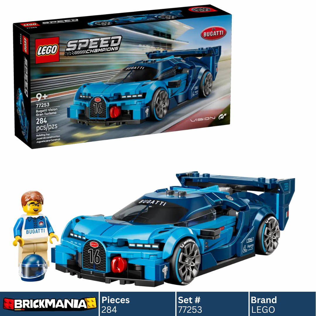 LEGO 77253 Speed Champions Bugatti Vision GT Hyper Sports Car | 284 PCS