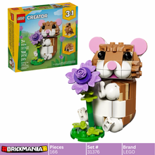 LEGO 31376 Creator 3-in-1 Cute Hamster with a Flower | 166 PCS