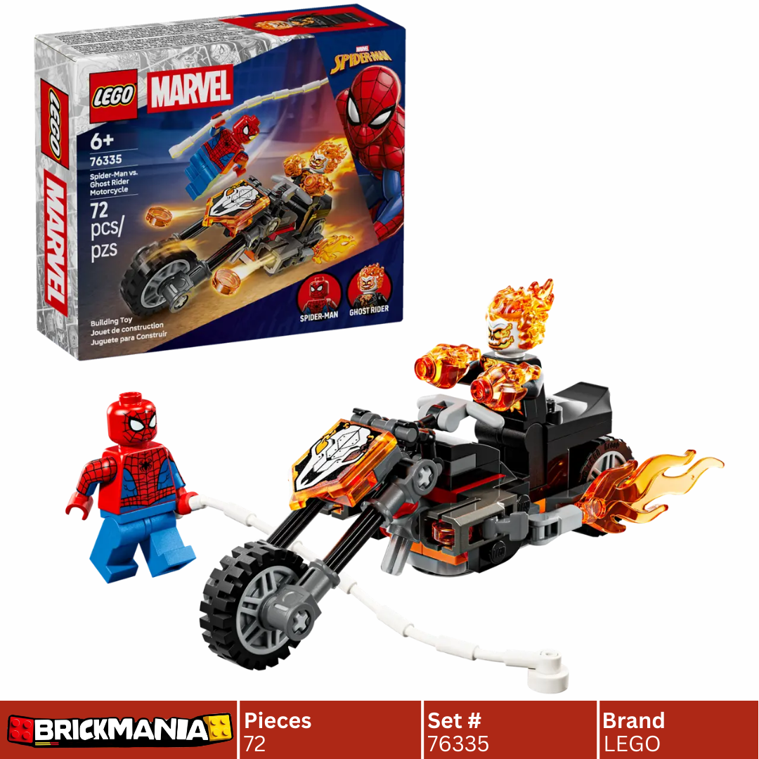 LEGO 76335 Marvel Spider-Man vs. Ghost Rider Motorcycle | 72 PCS