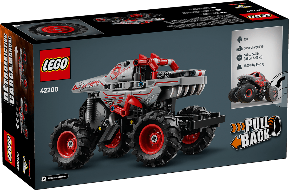 LEGO 42200 Technic Monster Jam™ ThunderROARus™ Pull-Back | 232 PCS