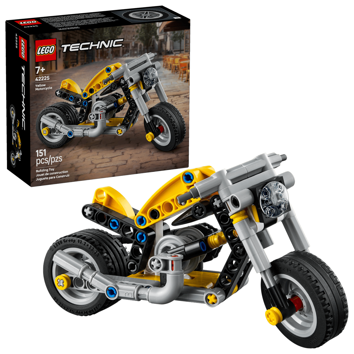 LEGO 42225 Technic Yellow Motorcycle | 151 PCS