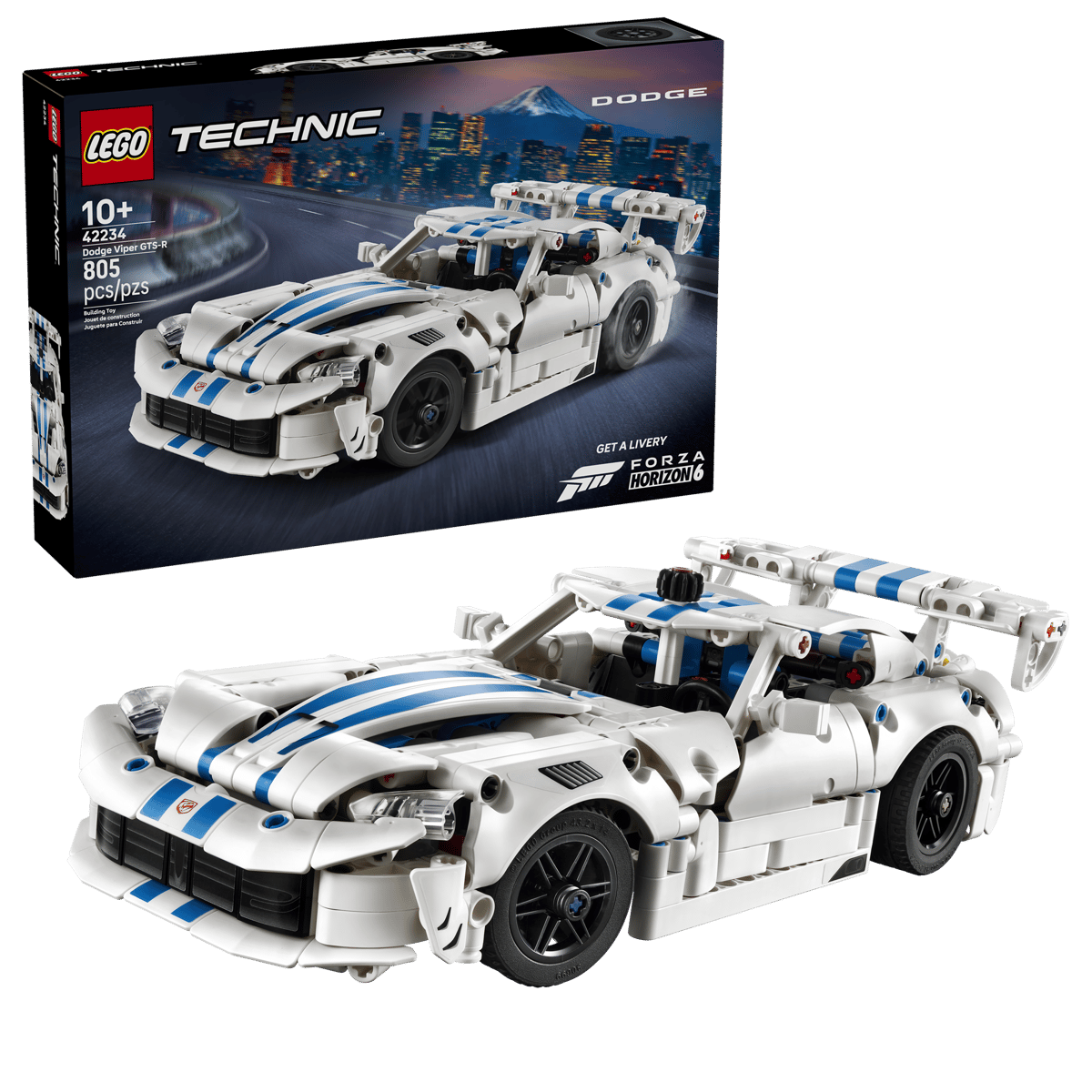 LEGO 42234 Technic Dodge Viper GTS-R Sports Car | 805 PCS